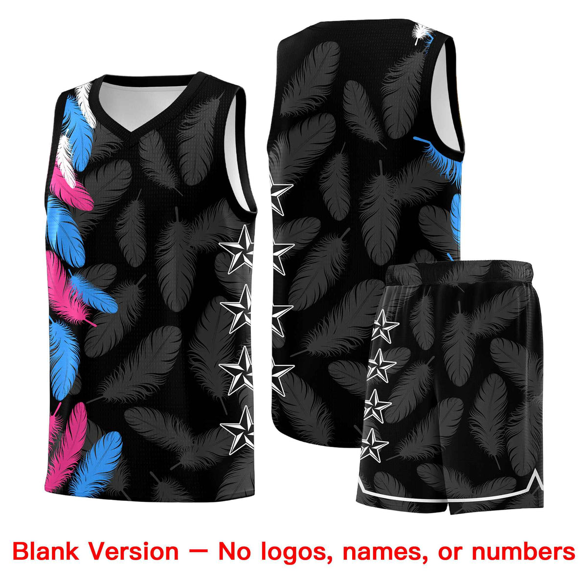 Custom Youth Basketball Jersey Navy White Feather Series Sports Uniform