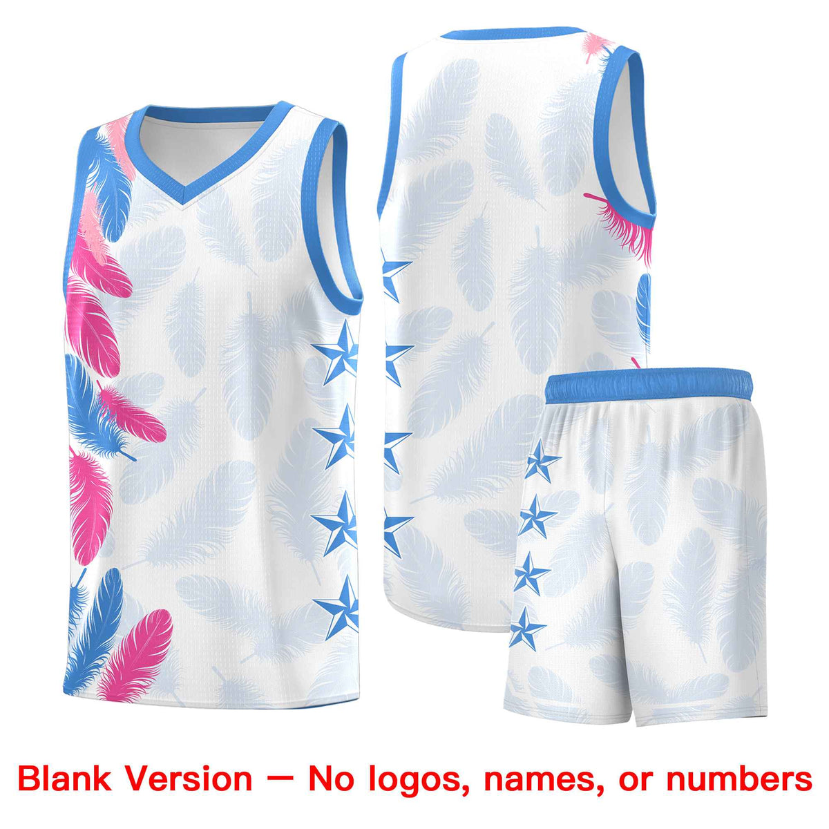 Custom Youth Basketball Jersey Navy White Feather Series Sports Uniform