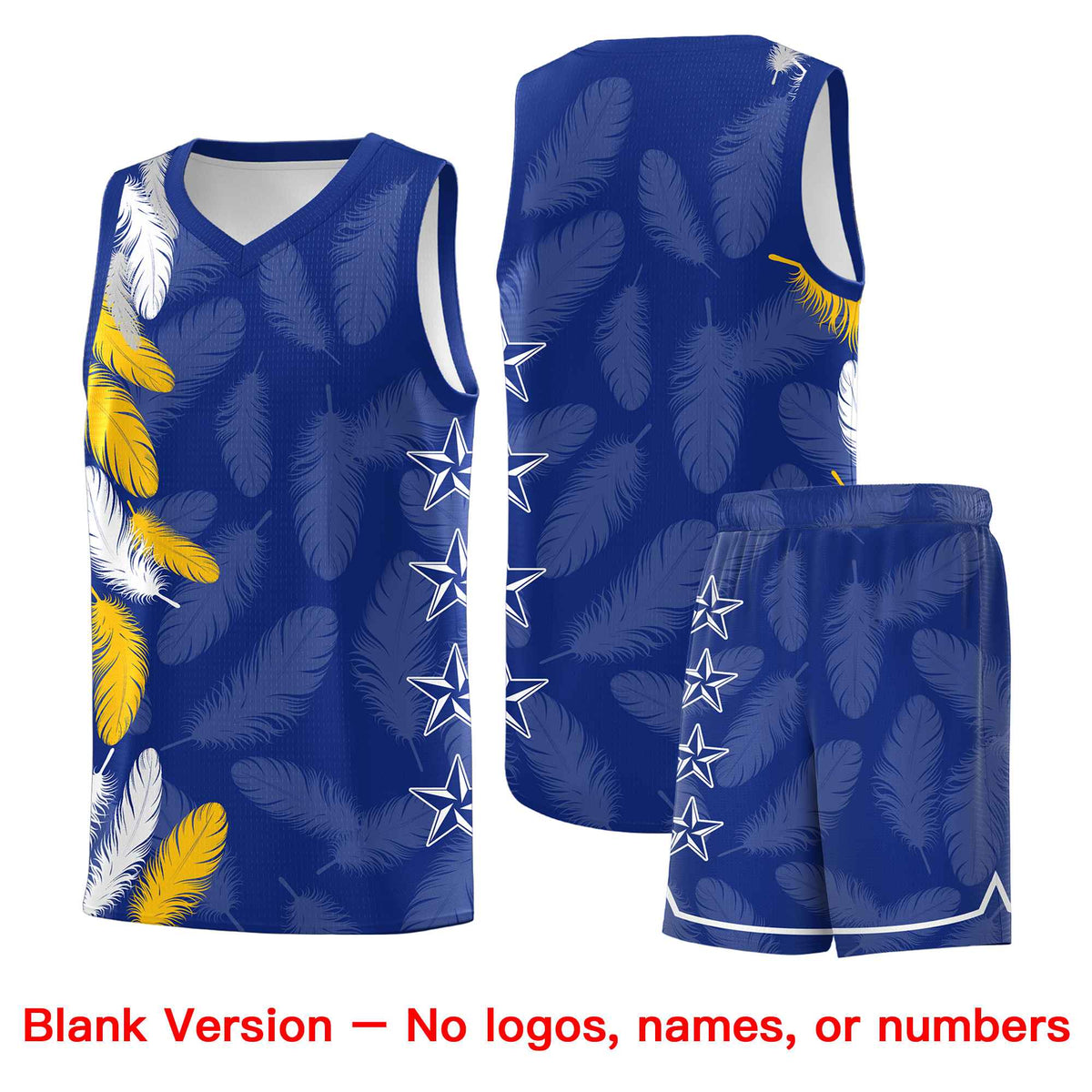 Custom Youth Basketball Jersey Navy White Feather Series Sports Uniform