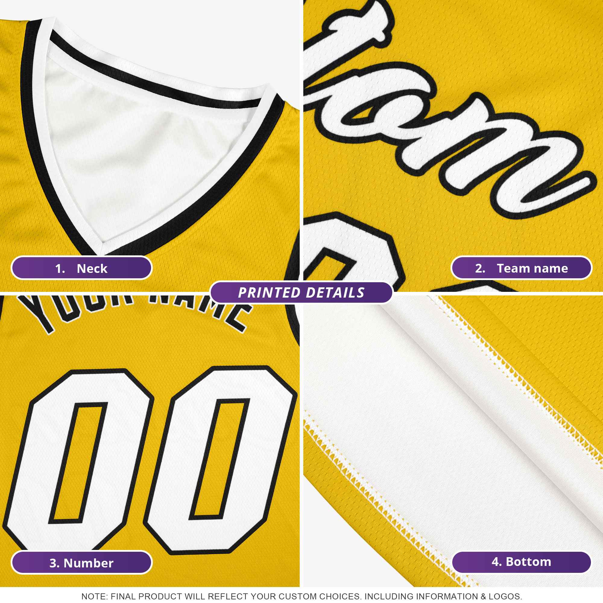 Custom Yellow Gradient Dots Design Pattern Sports Uniform Basketball Jersey