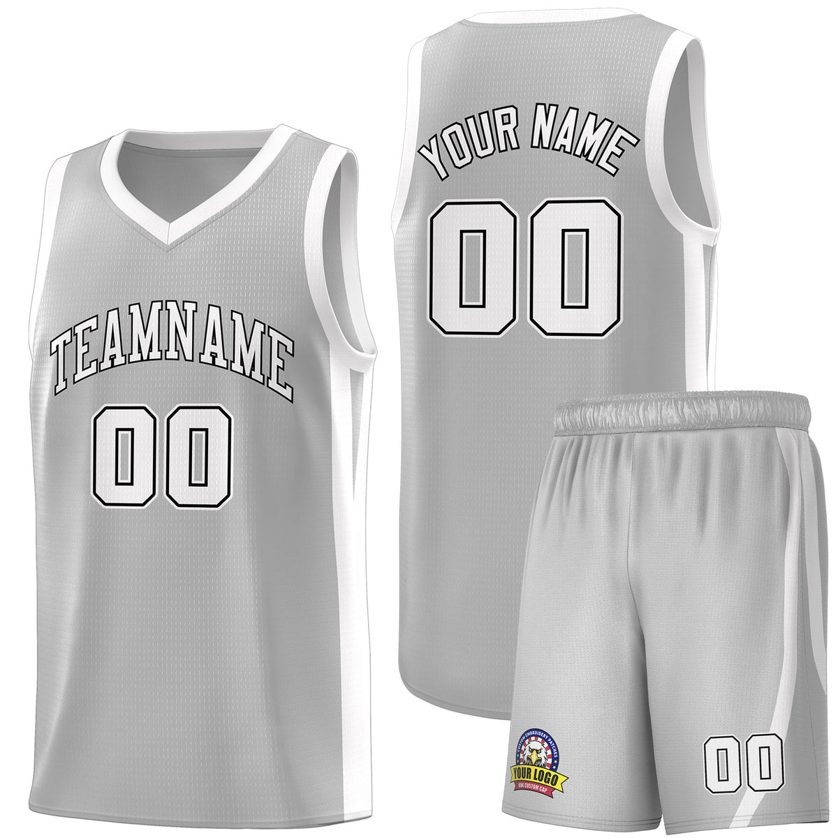 Fans-Made | Custom Silver White-Black Classic Sets Sports Uniform Basketball Jersey ¨C Available for Reorder