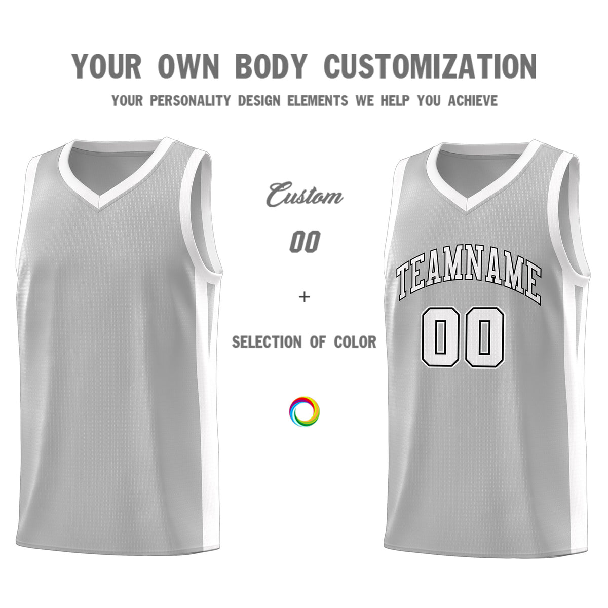 Fans-Made | Custom Silver White-Black Classic Sets Sports Uniform Basketball Jersey ¨C Available for Reorder