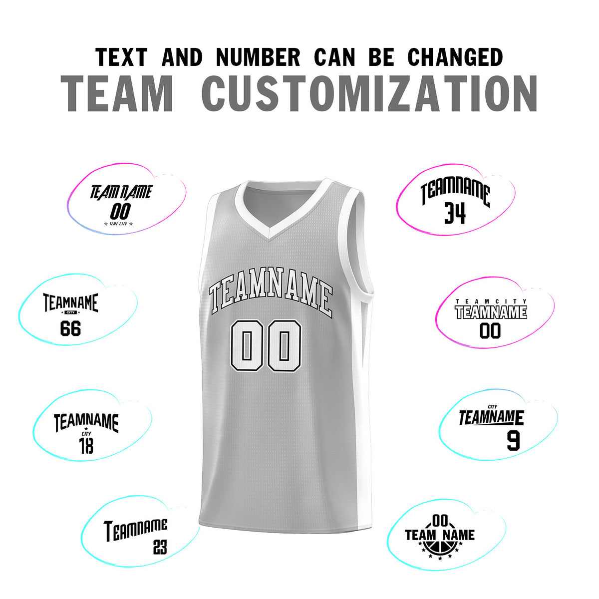 Fans-Made | Custom Silver White-Black Classic Sets Sports Uniform Basketball Jersey ¨C Available for Reorder