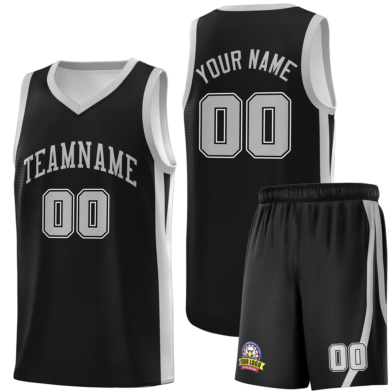 Fans-Made | Custom Black Silver Classic Sets Sports Uniform Basketball Jersey ¨C Available for Reorder