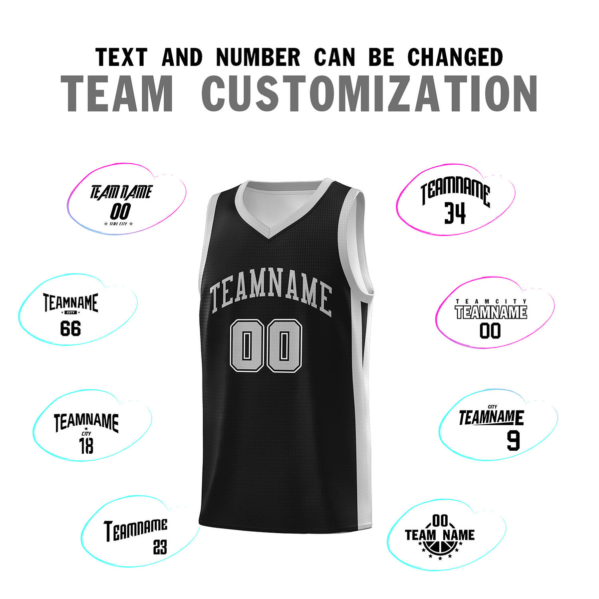 Fans-Made | Custom Black Silver Classic Sets Sports Uniform Basketball Jersey ¨C Available for Reorder