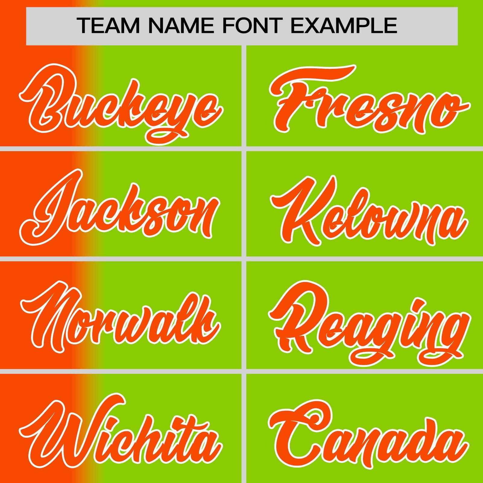 Custom Neon Green Orange Pinstripe Personalized Gradient Authentic Baseball Jersey