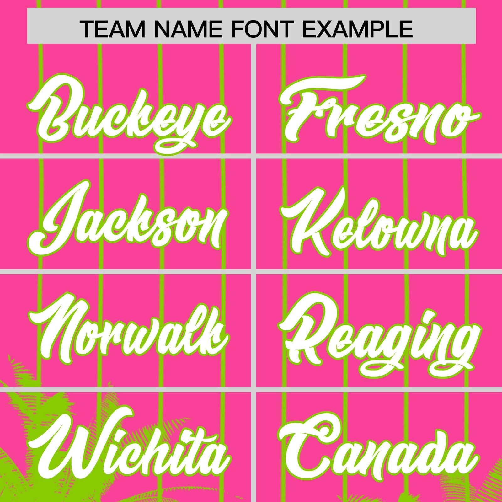 Custom Pink Neon Green Pinstripe Coconut Tree Pattern Authentic Baseball Jersey