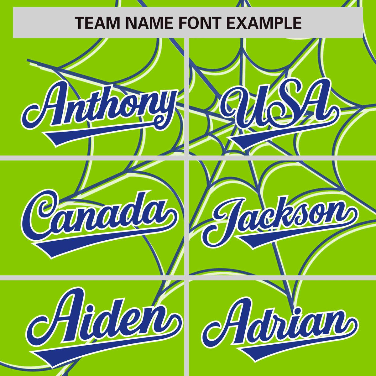 Custom Neon Green-Royal Spider Web Pattern Raglan Sleeves Authentic Baseball Jersey