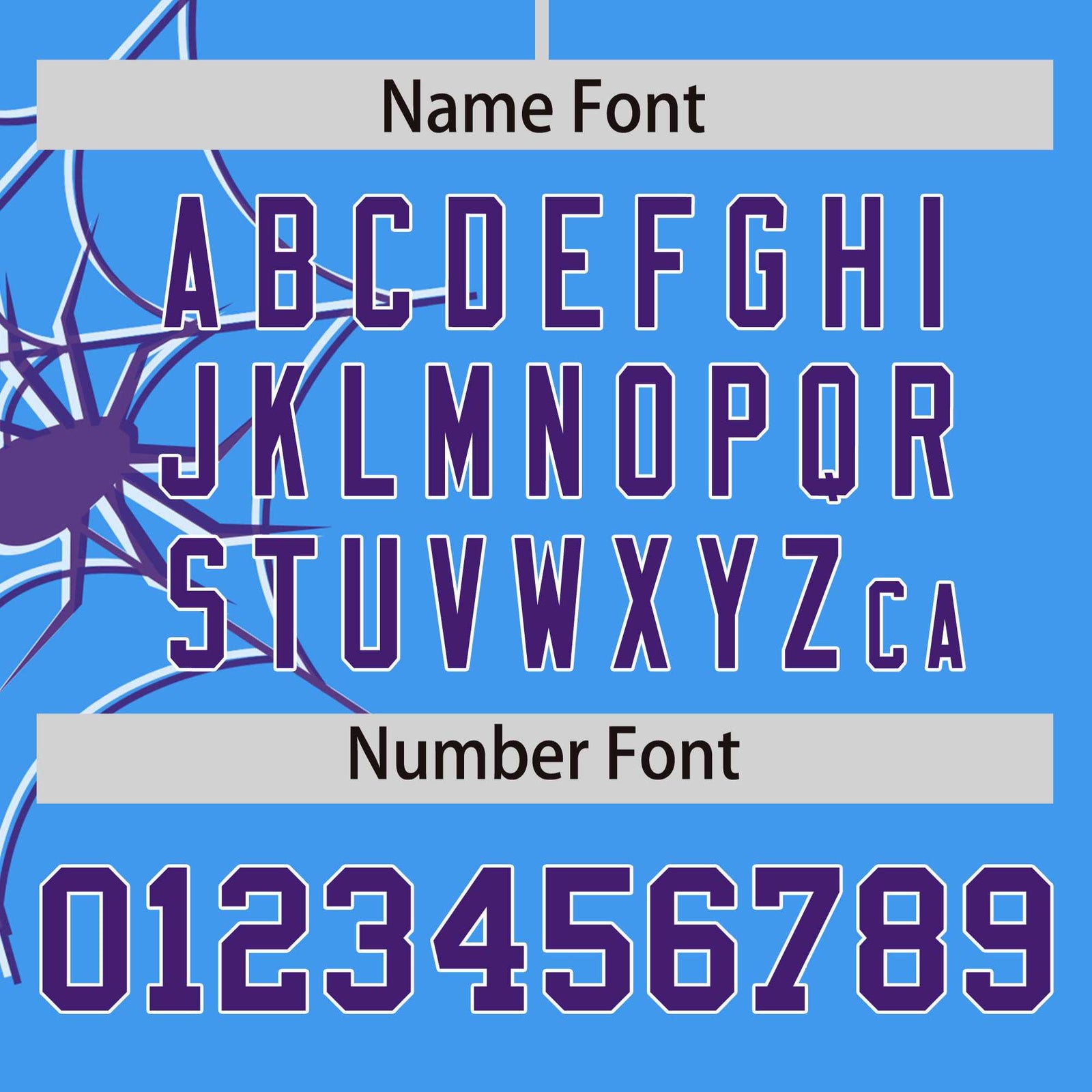 Custom Powder Blue-Purple Spider Web Pattern Raglan Sleeves Authentic Baseball Jersey