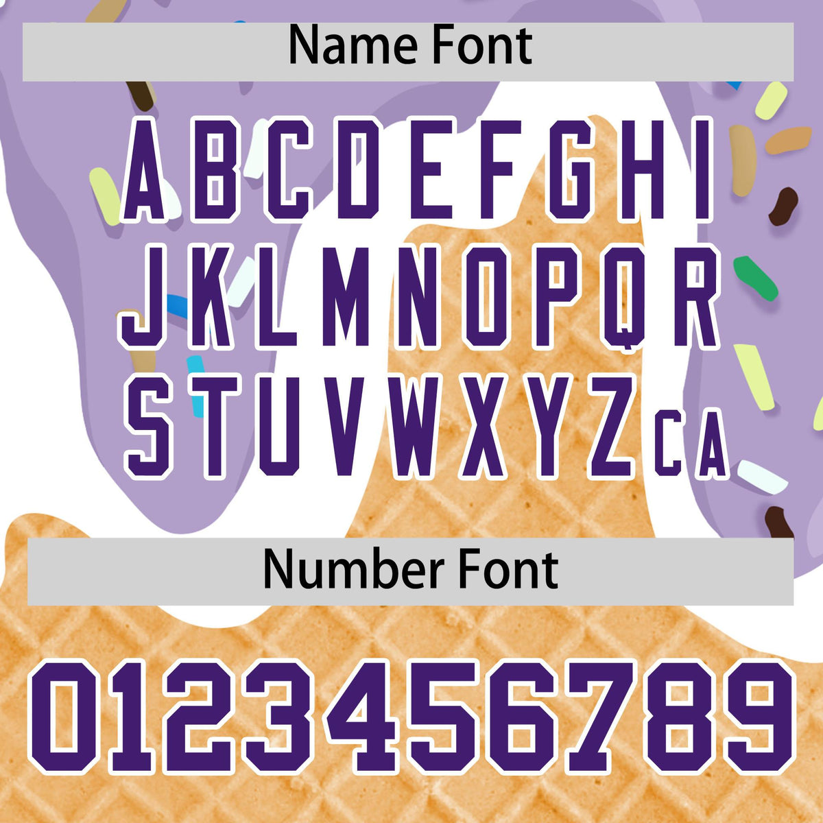 Custom Light Purple Ice Cream Cone Graffiti Pattern Fashion Authentic Baseball Jersey