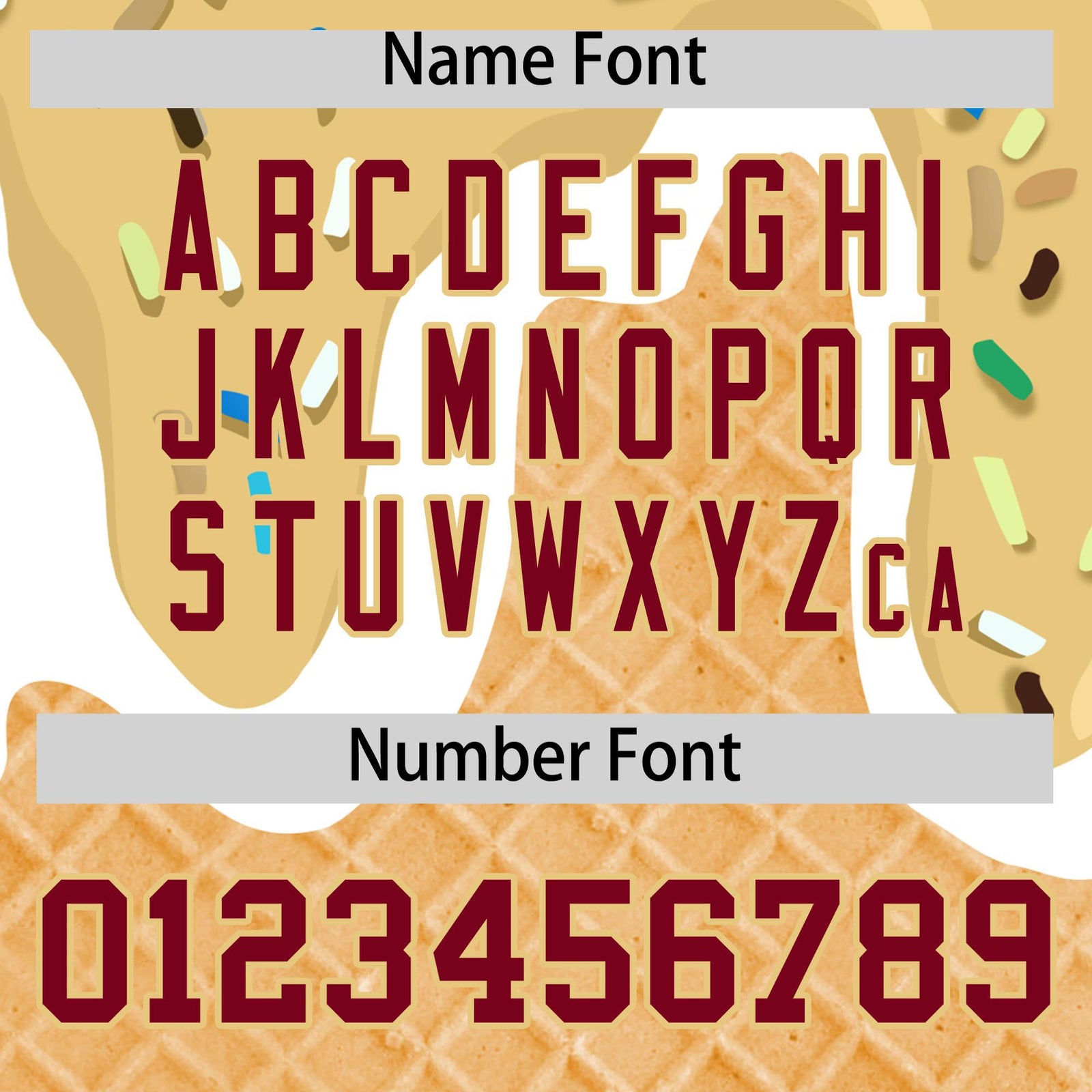 Custom Khaki Ice Cream Cone Graffiti Pattern Fashion Authentic Baseball Jersey