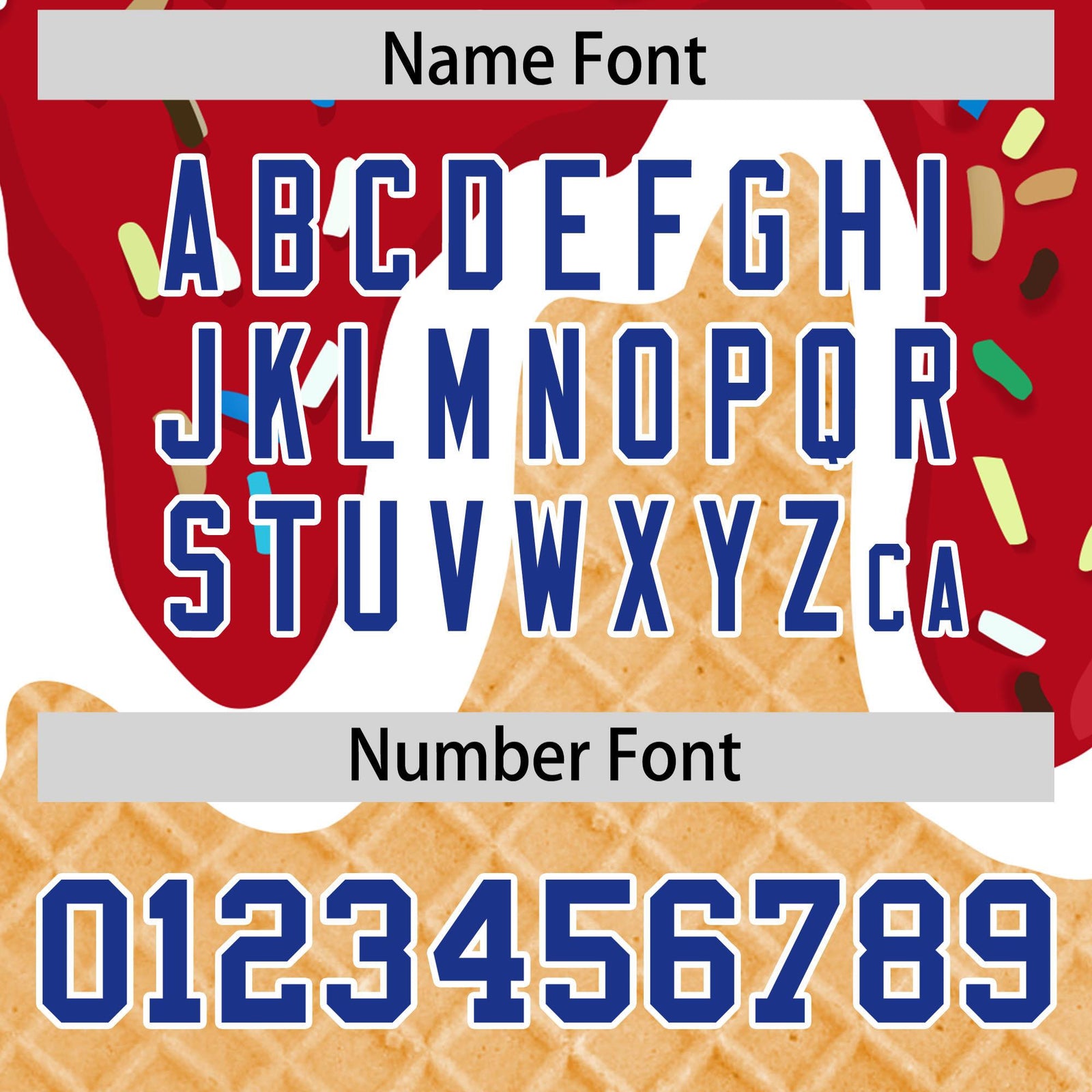 Custom Red Ice Cream Cone Graffiti Pattern Fashion Authentic Baseball Jersey