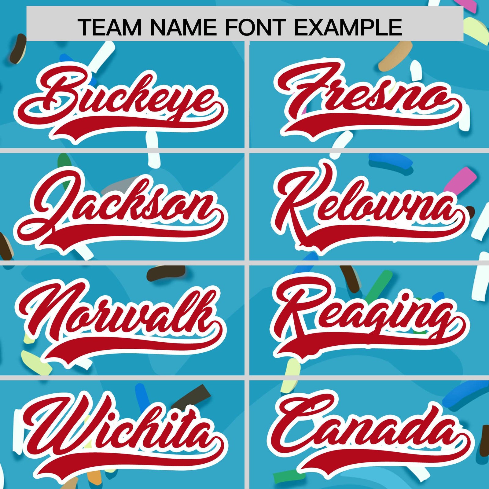 Custom Sky Blue Ice Cream Cone Graffiti Pattern Fashion Authentic Baseball Jersey