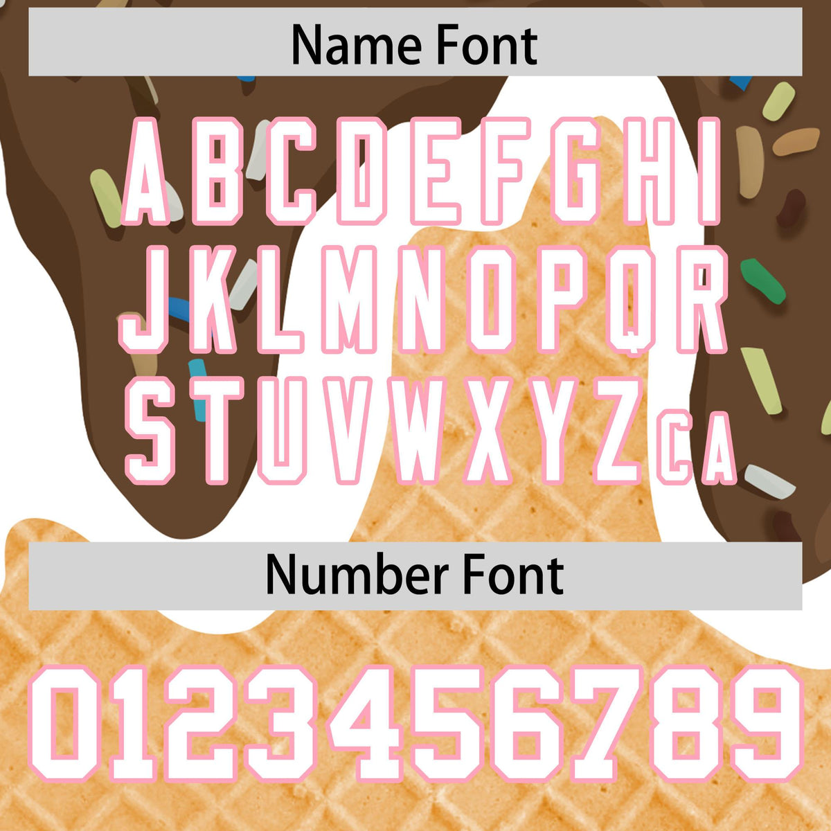 Custom Brown Ice Cream Cone Graffiti Pattern Fashion Authentic Baseball Jersey