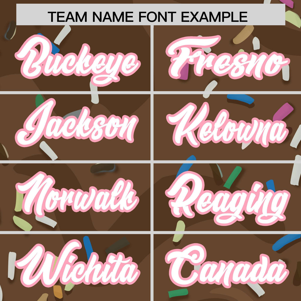 Custom Brown Ice Cream Cone Graffiti Pattern Fashion Authentic Baseball Jersey