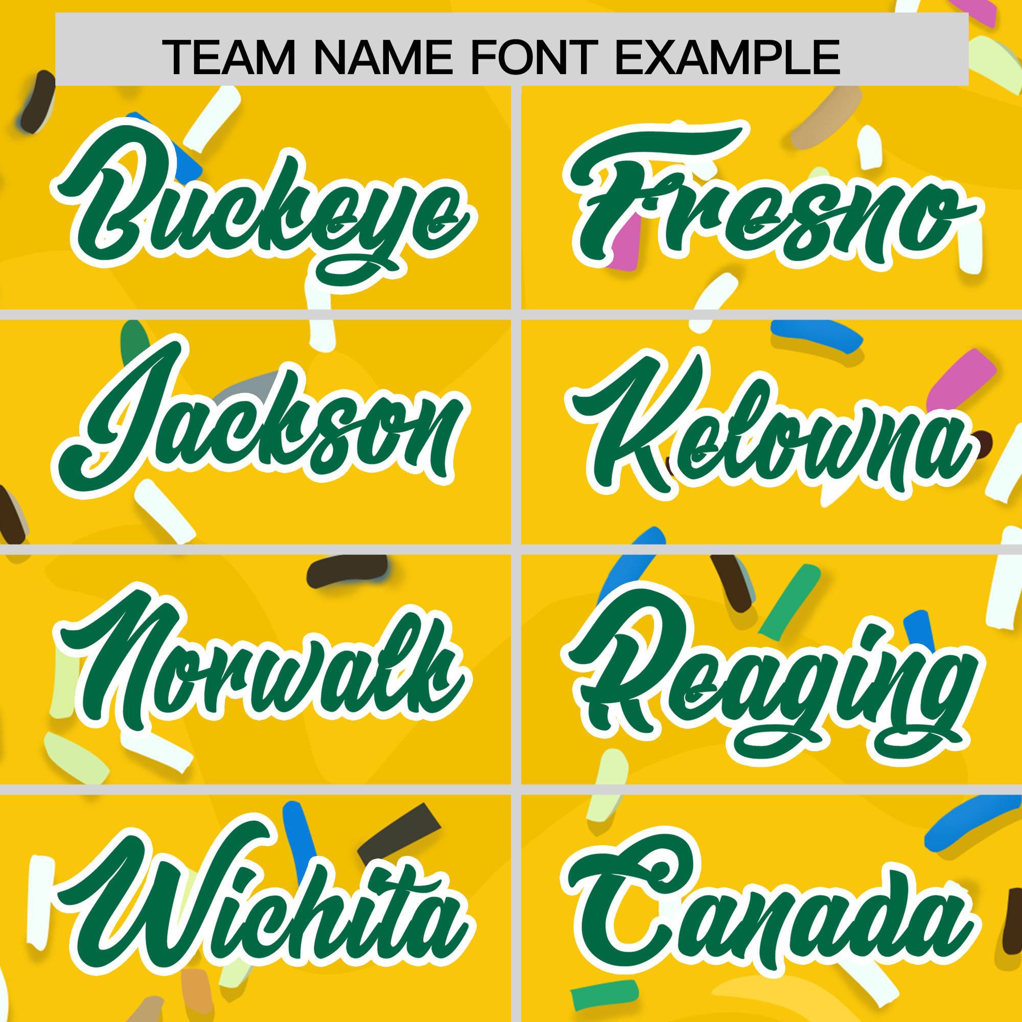 Custom Gold Ice Cream Cone Graffiti Pattern Fashion Authentic Baseball Jersey