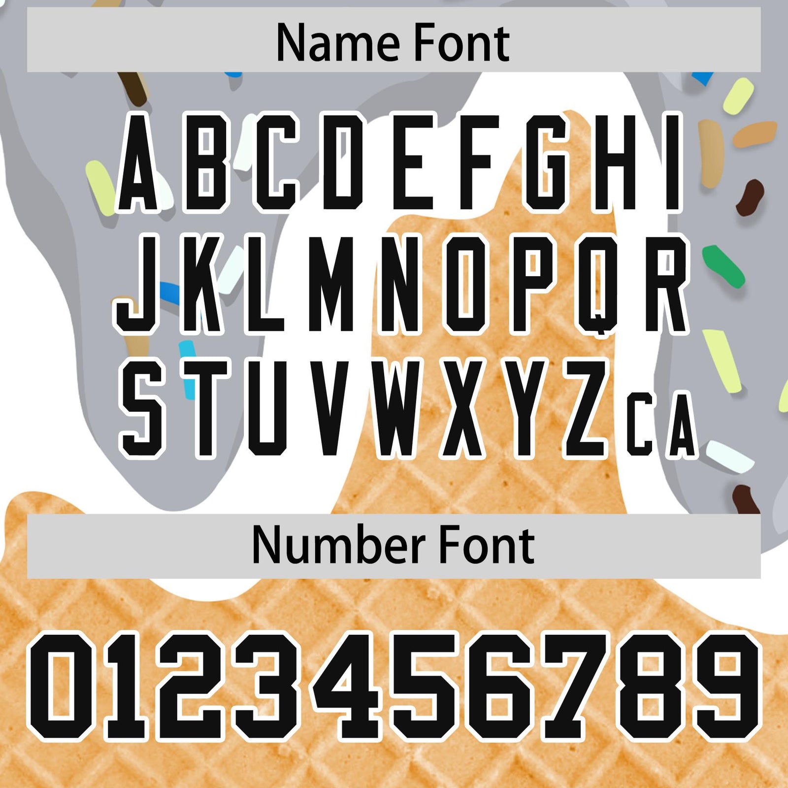 Custom Gray Ice Cream Cone Graffiti Pattern Fashion Authentic Baseball Jersey