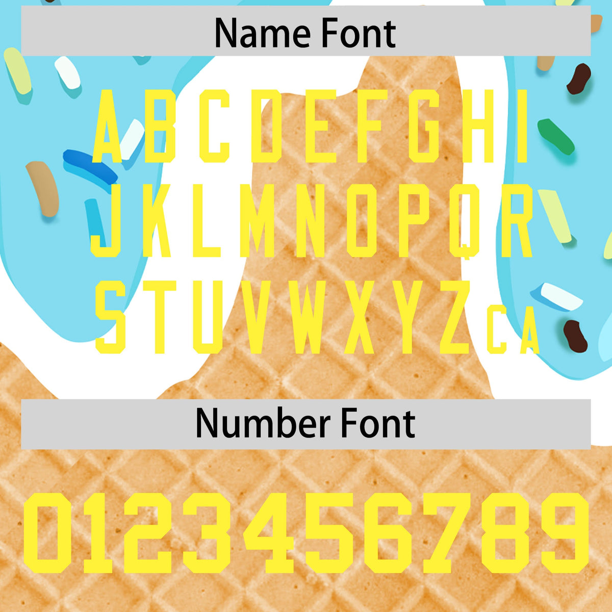 Fans-Made | Custom Blue Ice Cream Cone Graffiti Pattern Fashion Authentic Baseball Jersey From Evan Neufang  Available for Reorder