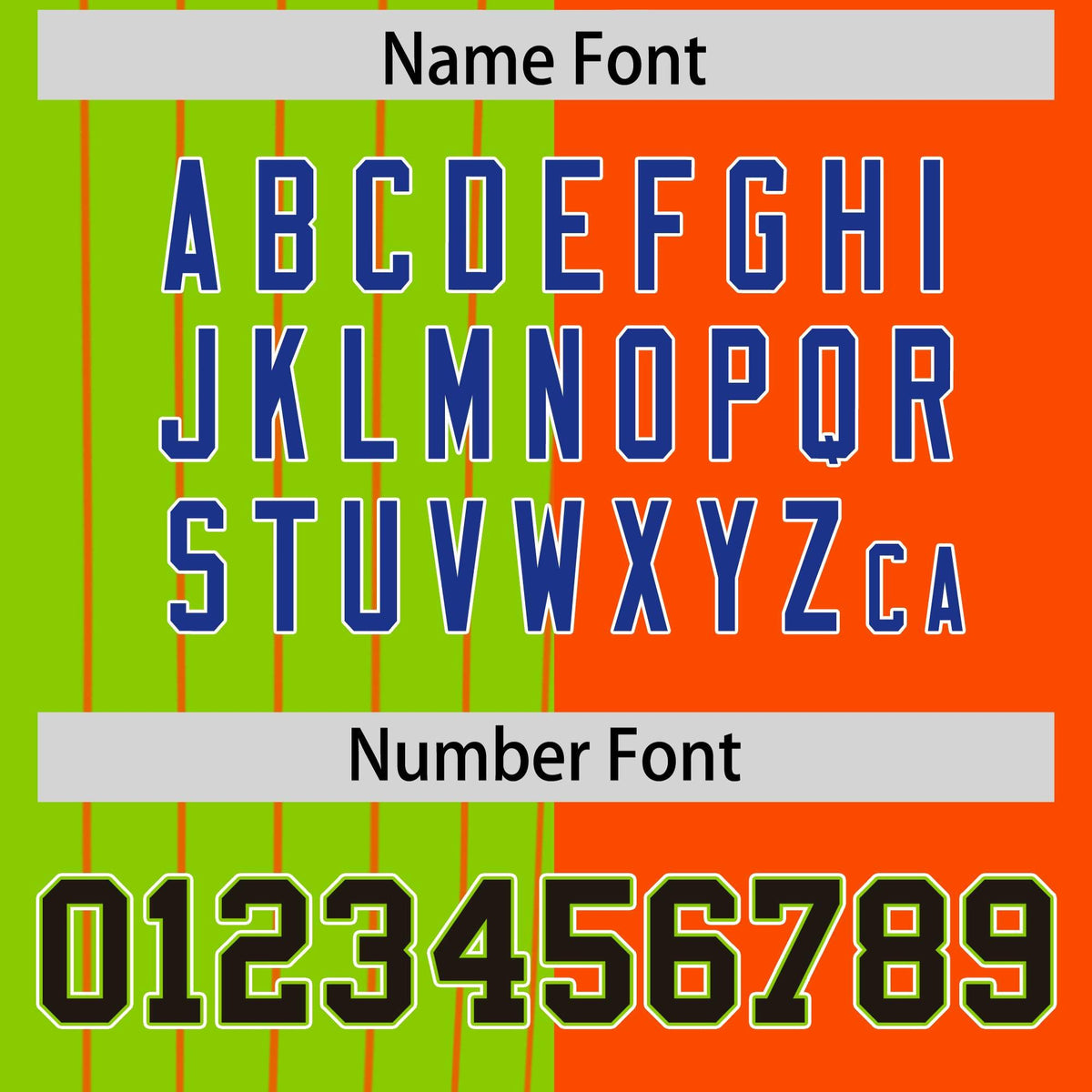 Custom Neon Green Orange and Royal Pinstripe Personalized Raglan Sleeves Authentic Baseball Jersey