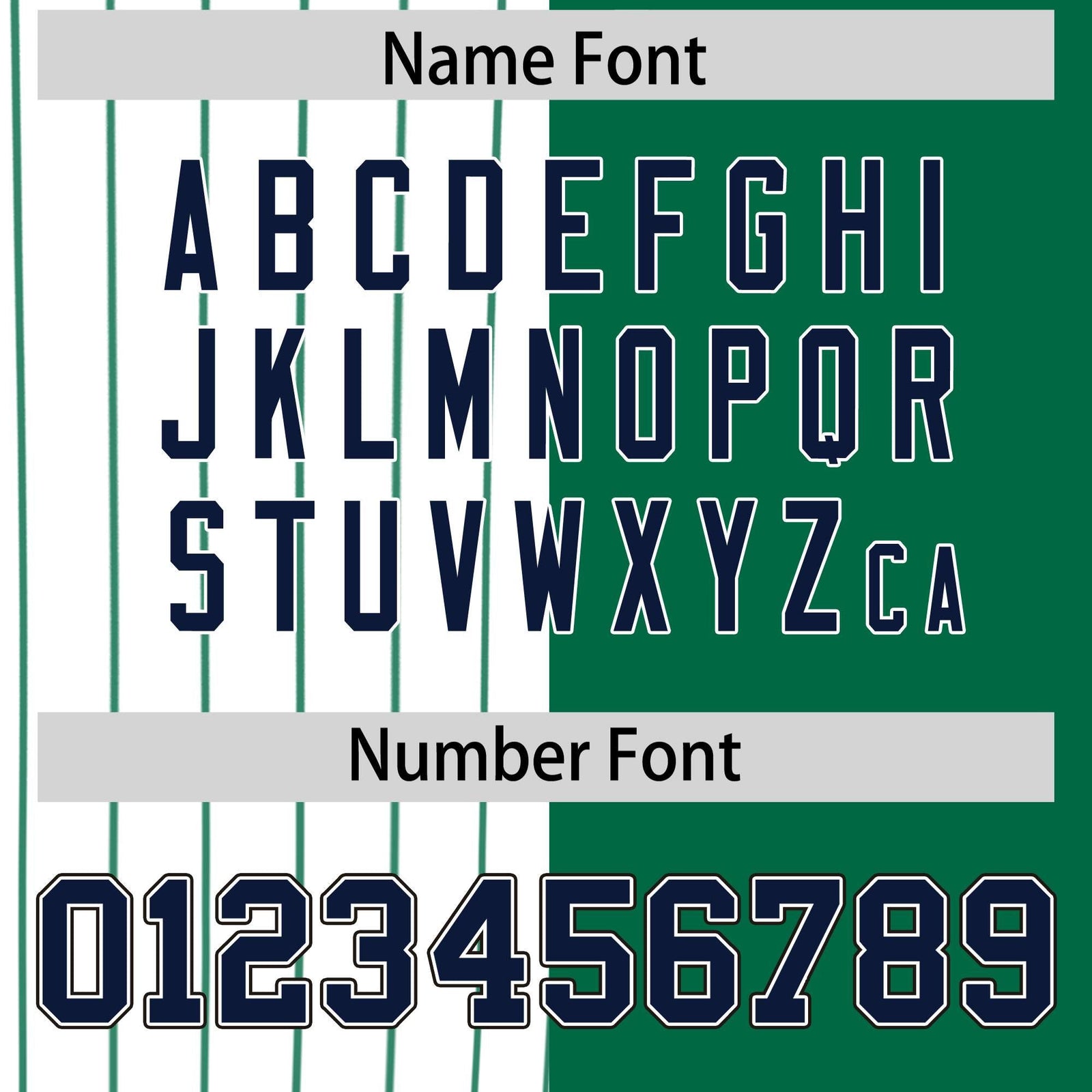 Custom White Kelly Green and Navy Pinstripe Personalized Raglan Sleeves Authentic Baseball Jersey