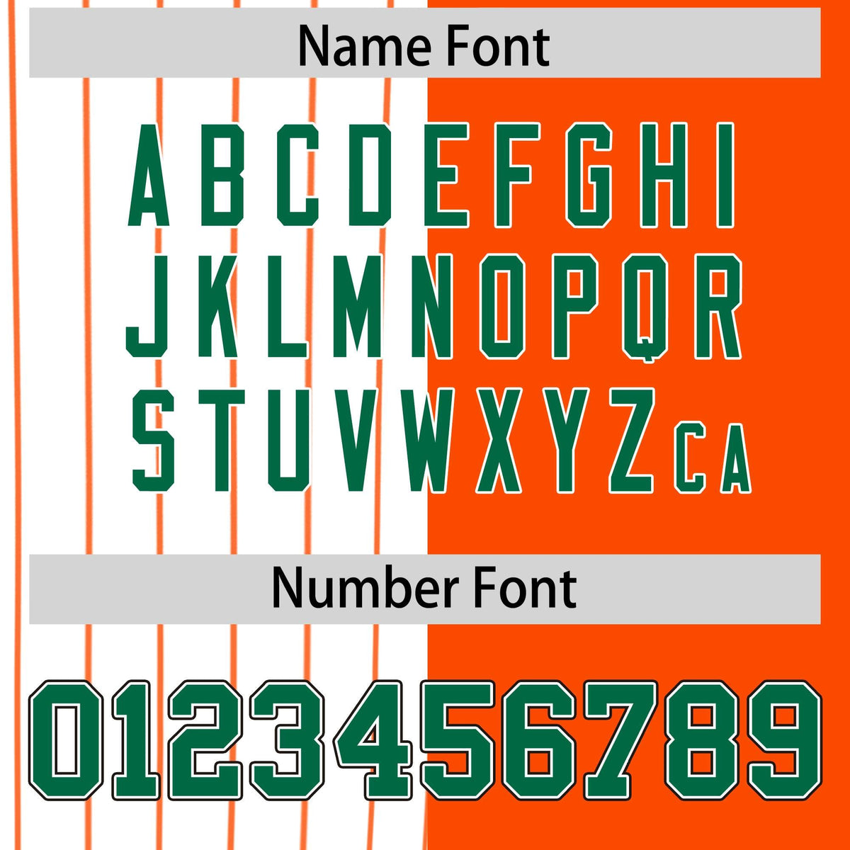 Custom White Orange and Kelly Green Pinstripe Personalized Raglan Sleeves Authentic Baseball Jersey