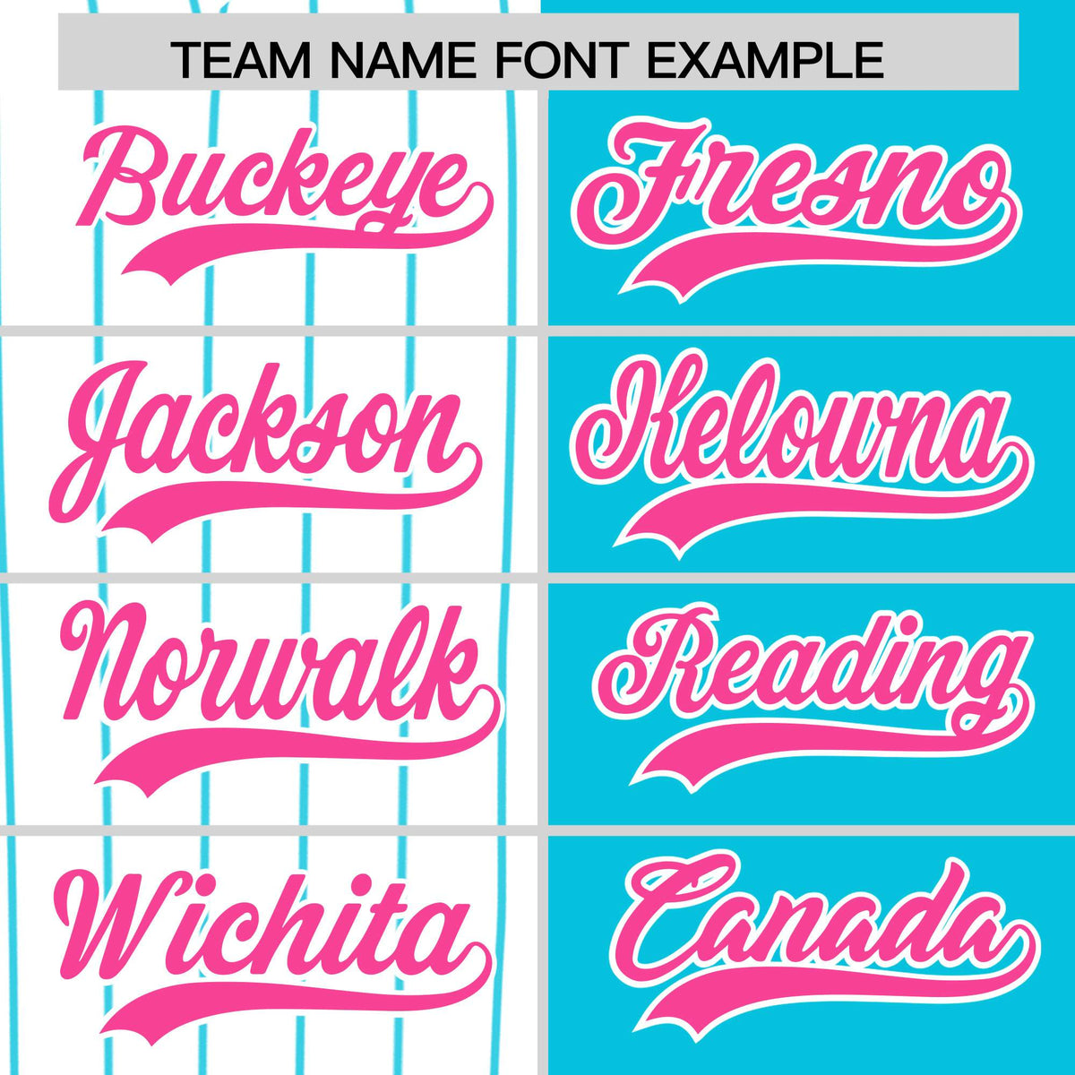 Custom White Sky Blue and Pink Pinstripe Personalized Raglan Sleeves Authentic Baseball Jersey