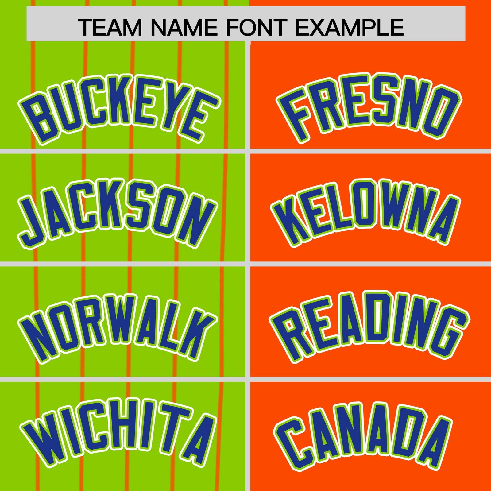 Custom Neon Green Orange and Royal Pinstripe Personalized Raglan Sleeves Authentic Baseball Jersey