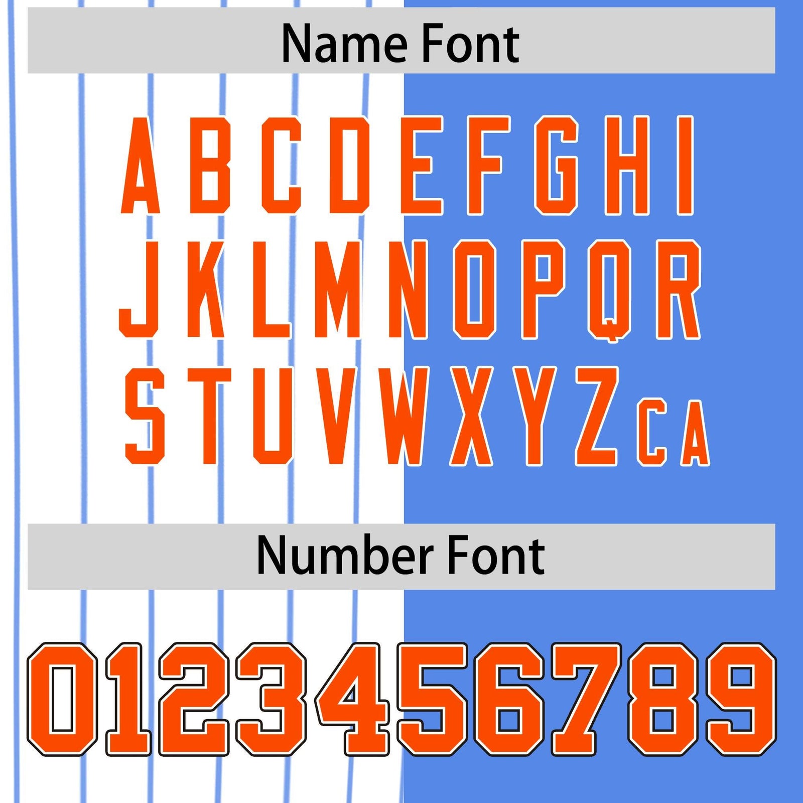 Custom White Powder Blue and Orange Pinstripe Personalized Raglan Sleeves Authentic Baseball Jersey