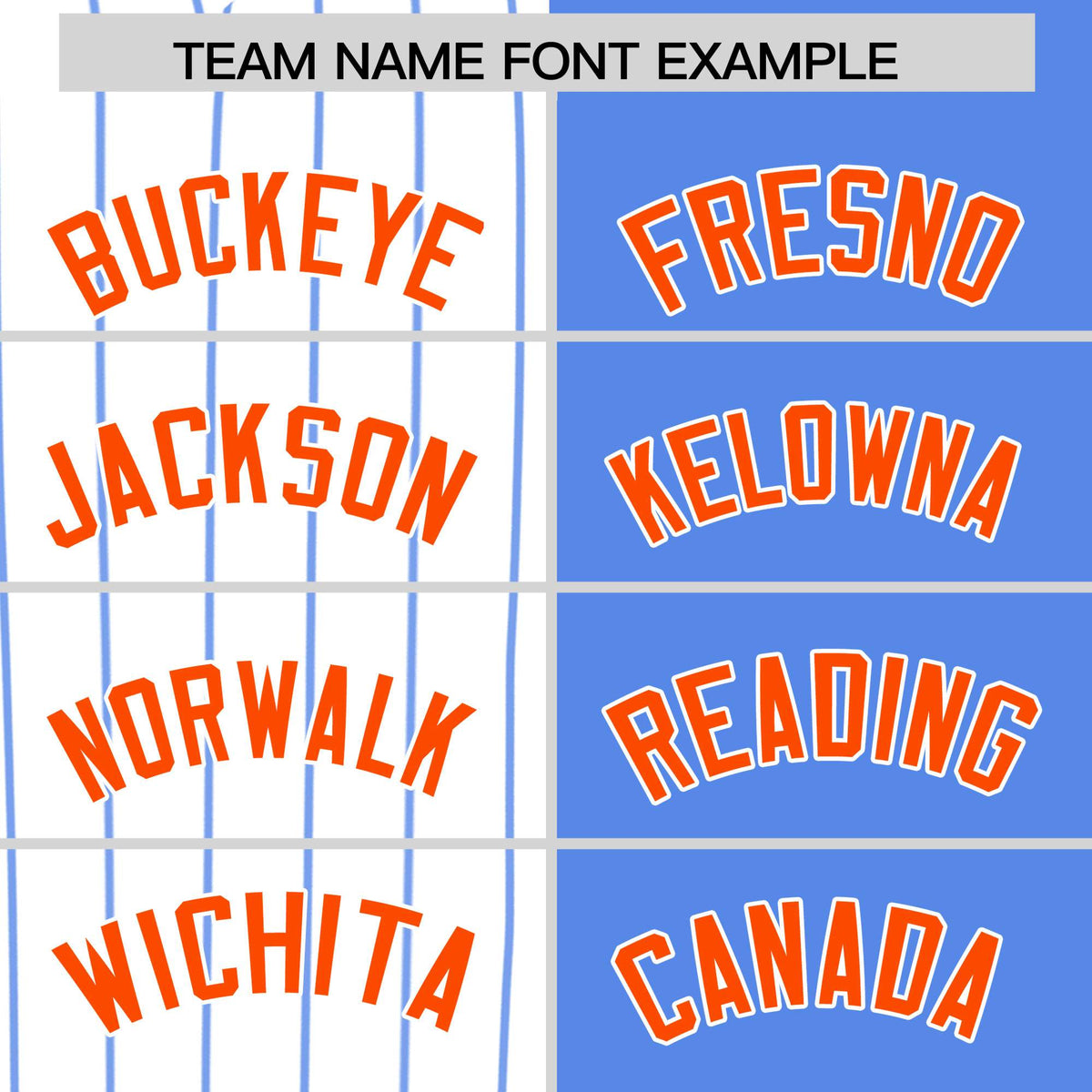 Custom White Powder Blue and Orange Pinstripe Personalized Raglan Sleeves Authentic Baseball Jersey