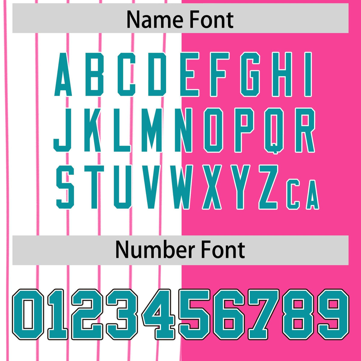 Custom White Pink and Aqua Pinstripe Personalized Raglan Sleeves Authentic Baseball Jersey