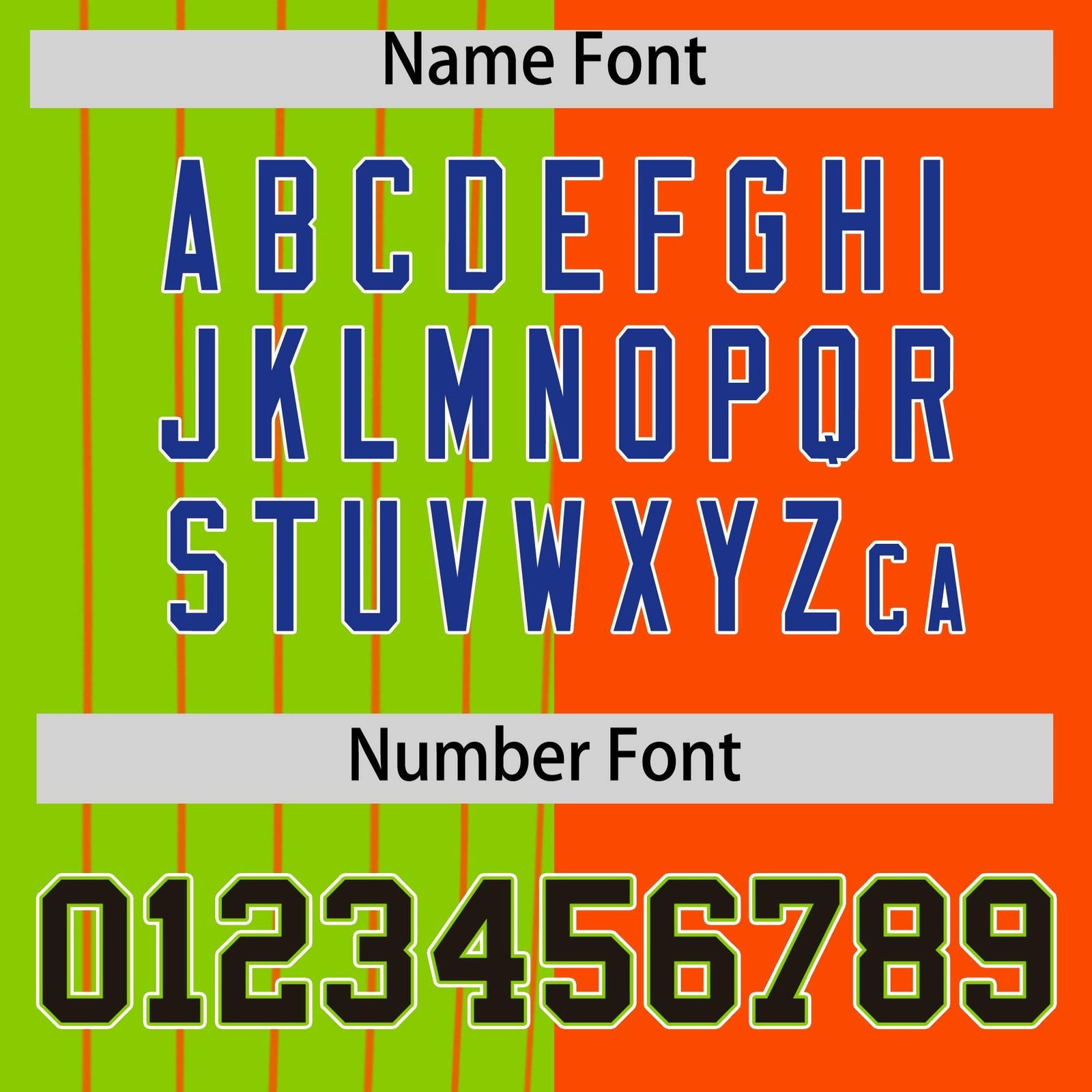 Custom Neon Green Orange and Royal Pinstripe Personalized Raglan Sleeves Authentic Baseball Jersey