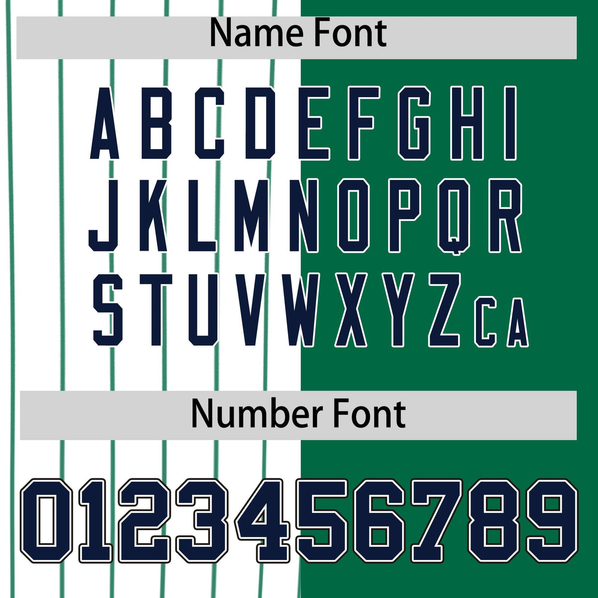 Custom White Kelly Green and Navy Pinstripe Personalized Raglan Sleeves Authentic Baseball Jersey