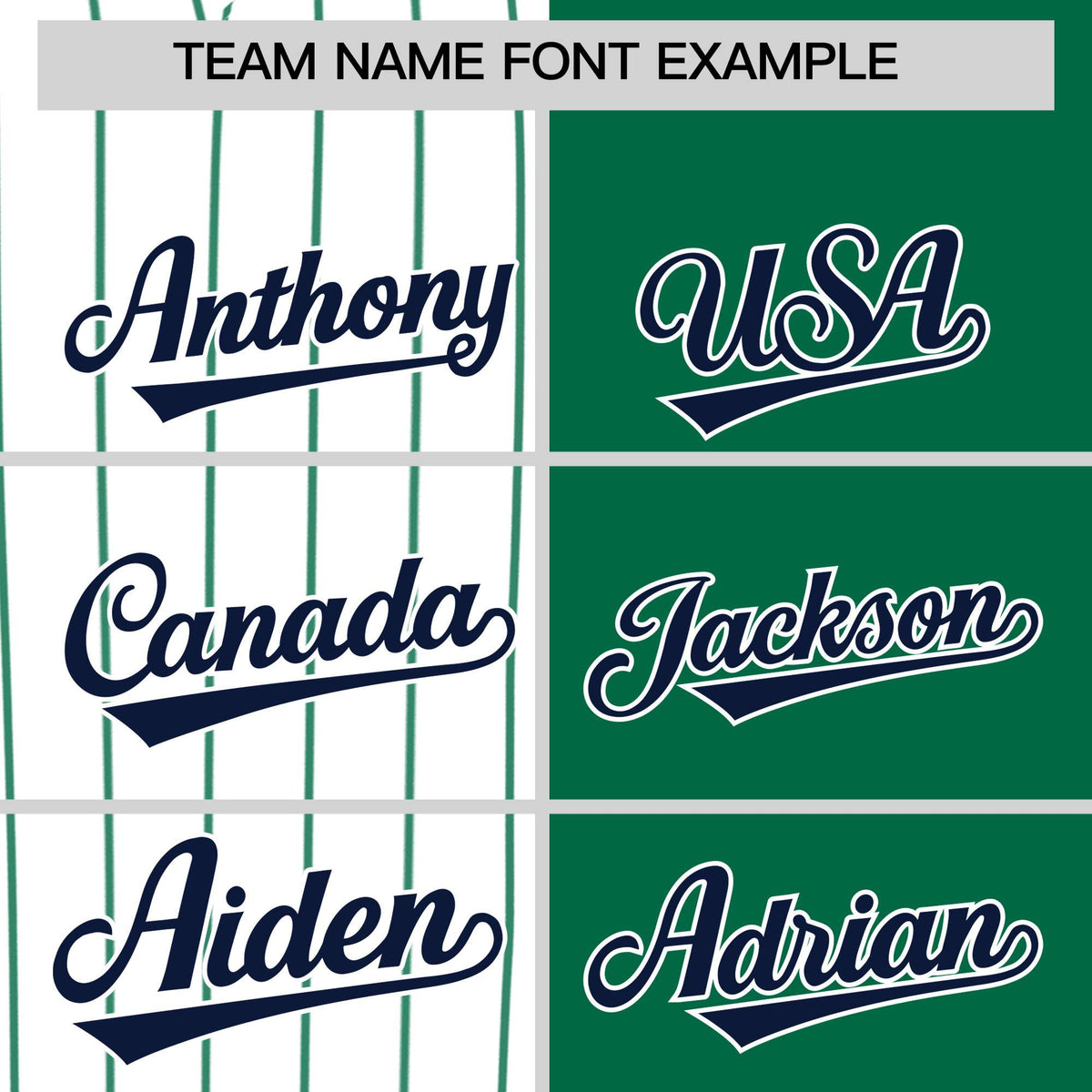 Custom White Kelly Green and Navy Pinstripe Personalized Raglan Sleeves Authentic Baseball Jersey