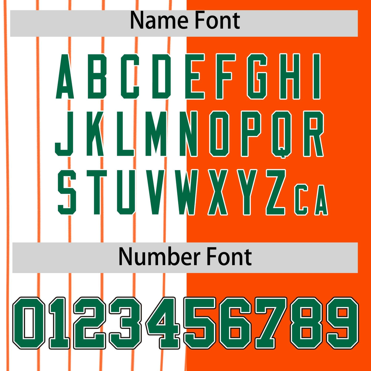 Custom White Orange and Kelly Green Pinstripe Personalized Raglan Sleeves Authentic Baseball Jersey