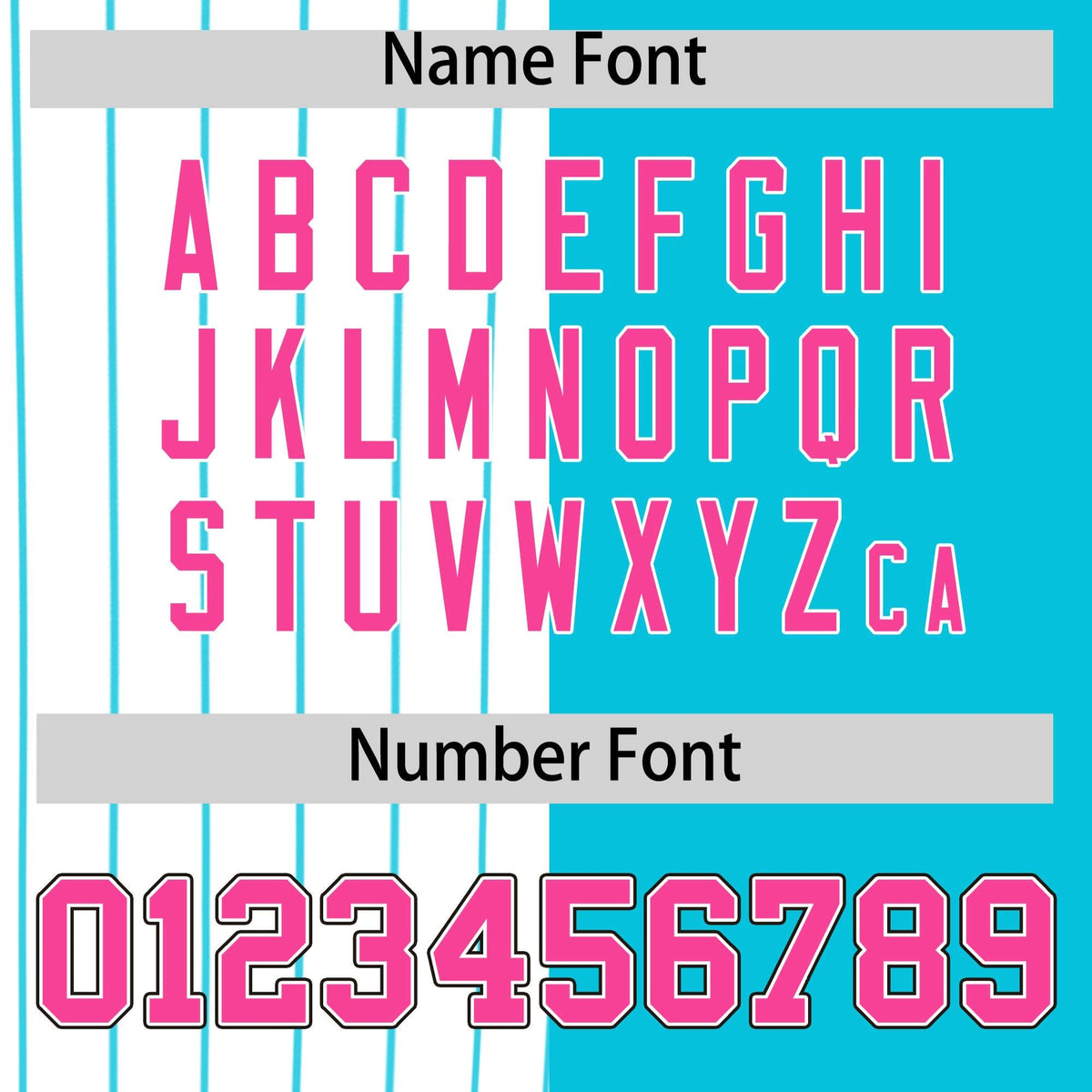 Custom White Sky Blue and Pink Pinstripe Personalized Raglan Sleeves Authentic Baseball Jersey