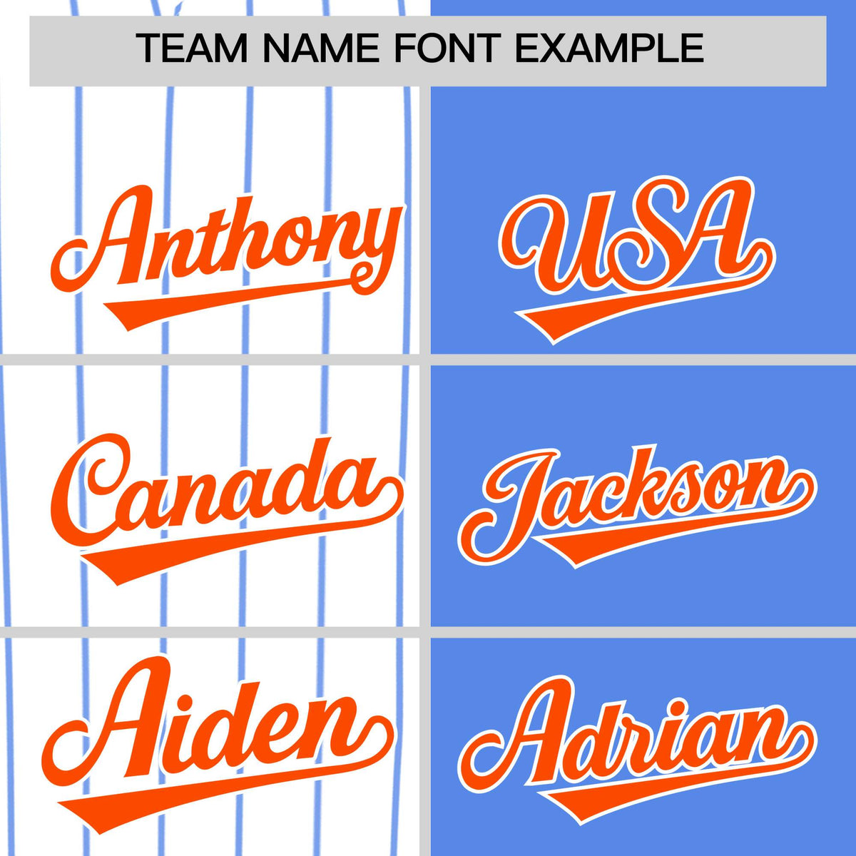 Custom White Powder Blue and Orange Pinstripe Personalized Raglan Sleeves Authentic Baseball Jersey