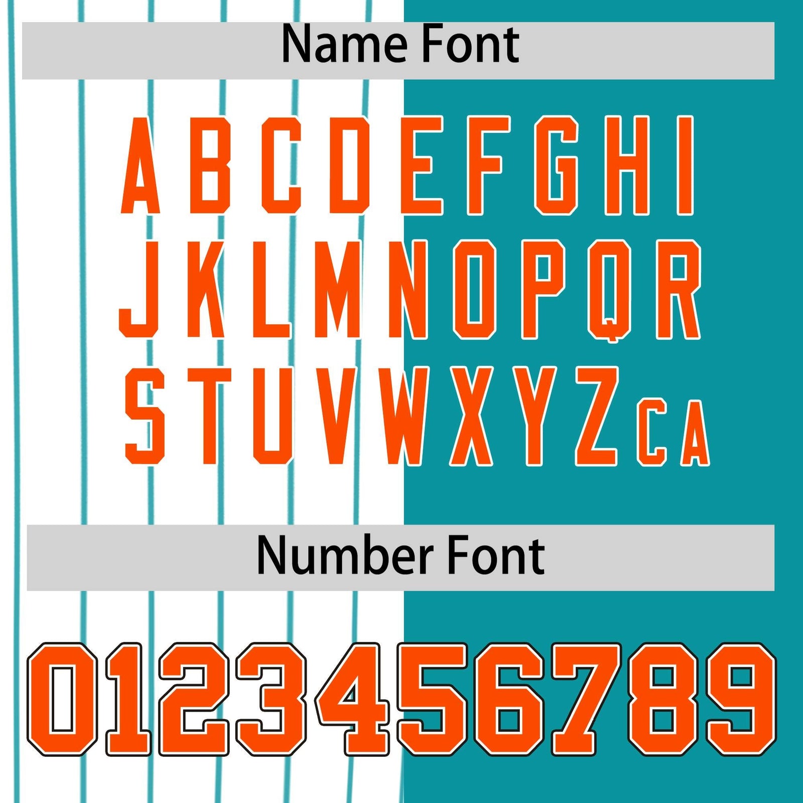 Custom White Aqua and Orange Pinstripe Personalized Raglan Sleeves Authentic Baseball Jersey