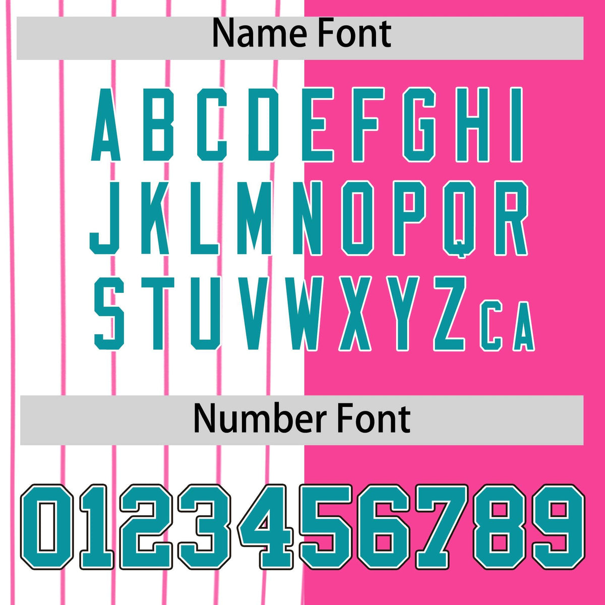 Custom White Pink and Aqua Pinstripe Personalized Raglan Sleeves Authentic Baseball Jersey