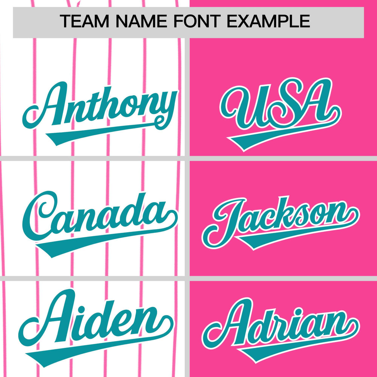 Custom White Pink and Aqua Pinstripe Personalized Raglan Sleeves Authentic Baseball Jersey