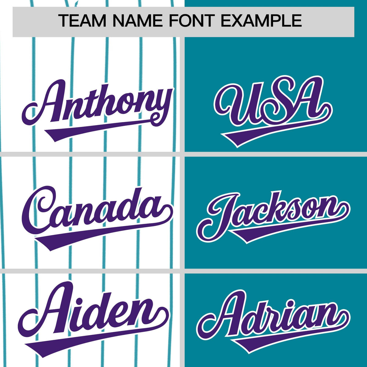Custom White Teal and Purple Pinstripe Personalized Raglan Sleeves Authentic Baseball Jersey