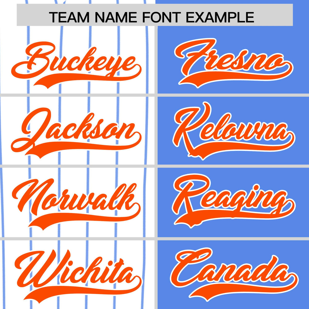 Custom White Powder Blue and Orange Pinstripe Personalized Raglan Sleeves Authentic Baseball Jersey