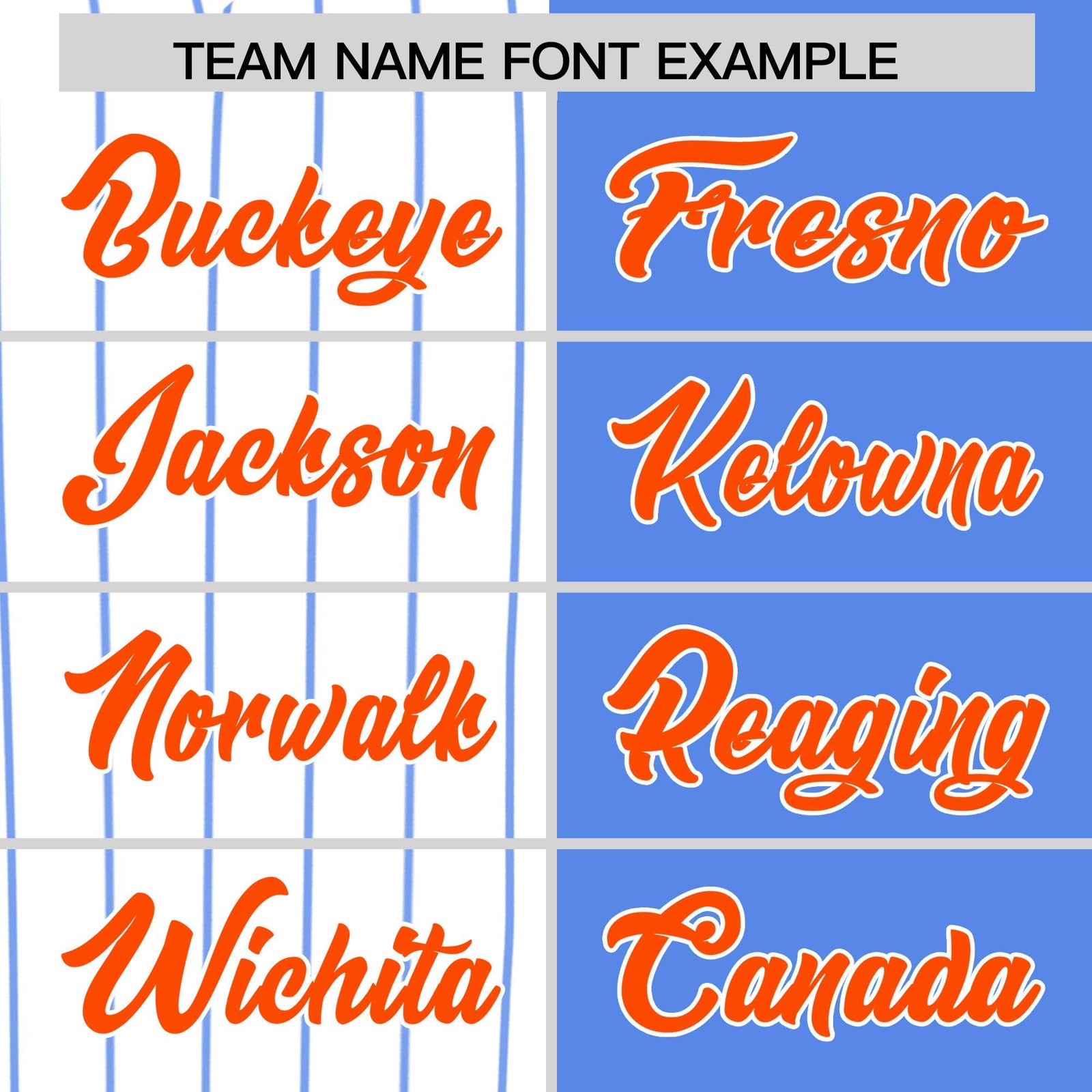 Custom White Powder Blue and Orange Pinstripe Personalized Raglan Sleeves Authentic Baseball Jersey