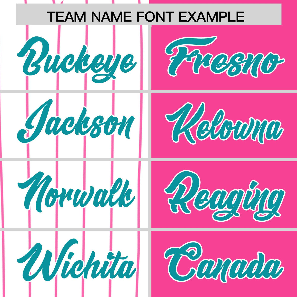 Custom White Pink and Aqua Pinstripe Personalized Raglan Sleeves Authentic Baseball Jersey