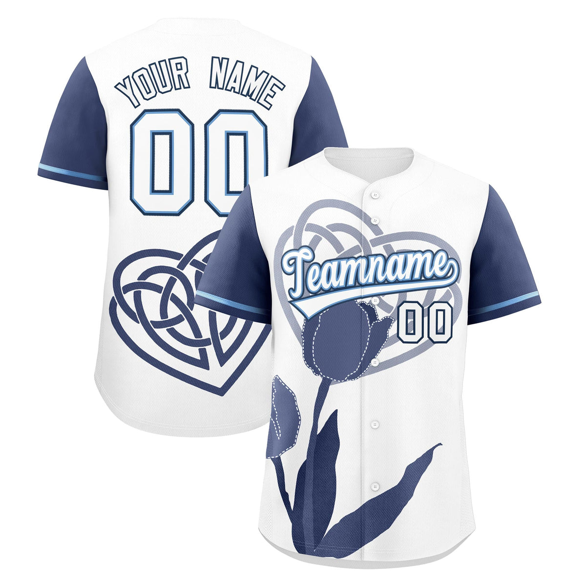 Custom White Powder Blue Mother's Day Style Graffiti Pattern Moisture-Wicking Baseball Jersey| KXKSHOP