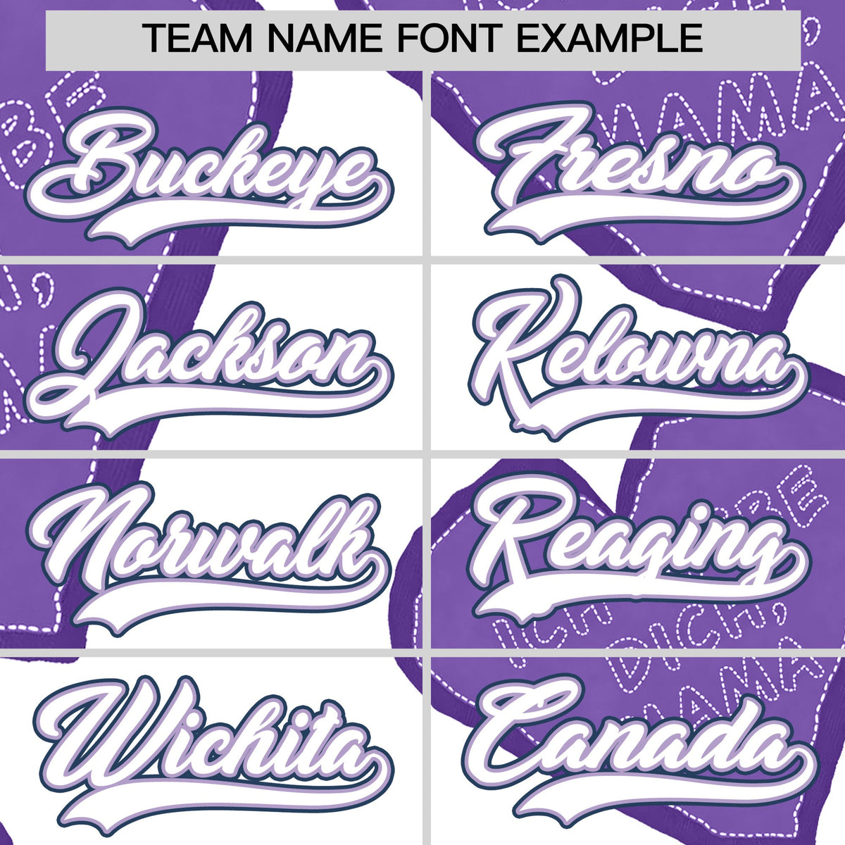 Custom White Light Purple Mother's Day Style Graffiti Pattern Stretch Fabric Baseball Jersey| KXKSHOP