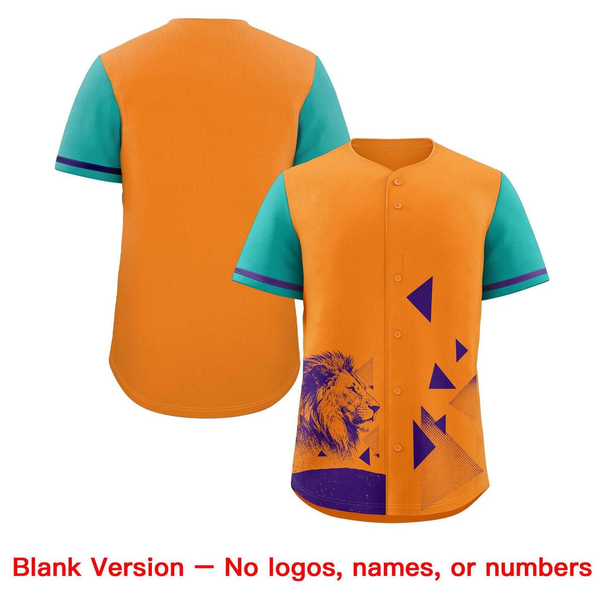 Custom Aqua Orange Raptor Series Raglan Sleeves Street Style Baseball Jersey