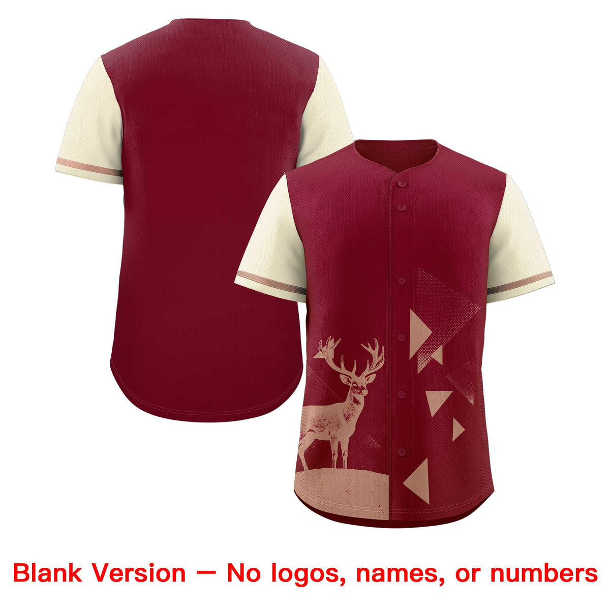 Custom Cream Crimson Raptor Series Raglan Sleeves Urban Style Baseball Jersey
