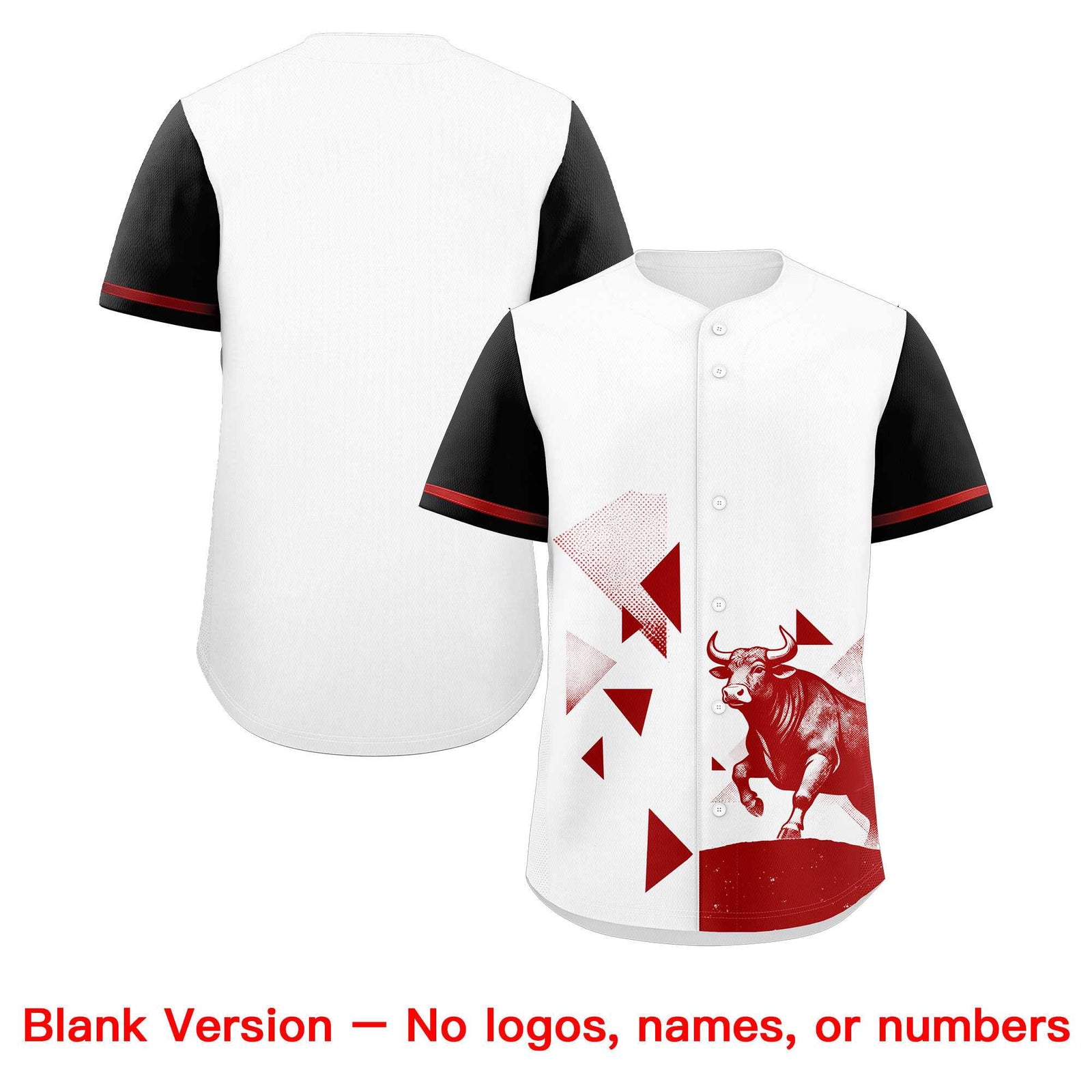 Custom Black White Raptor Series Raglan Sleeves Wrinkle-Resistant Baseball Jersey