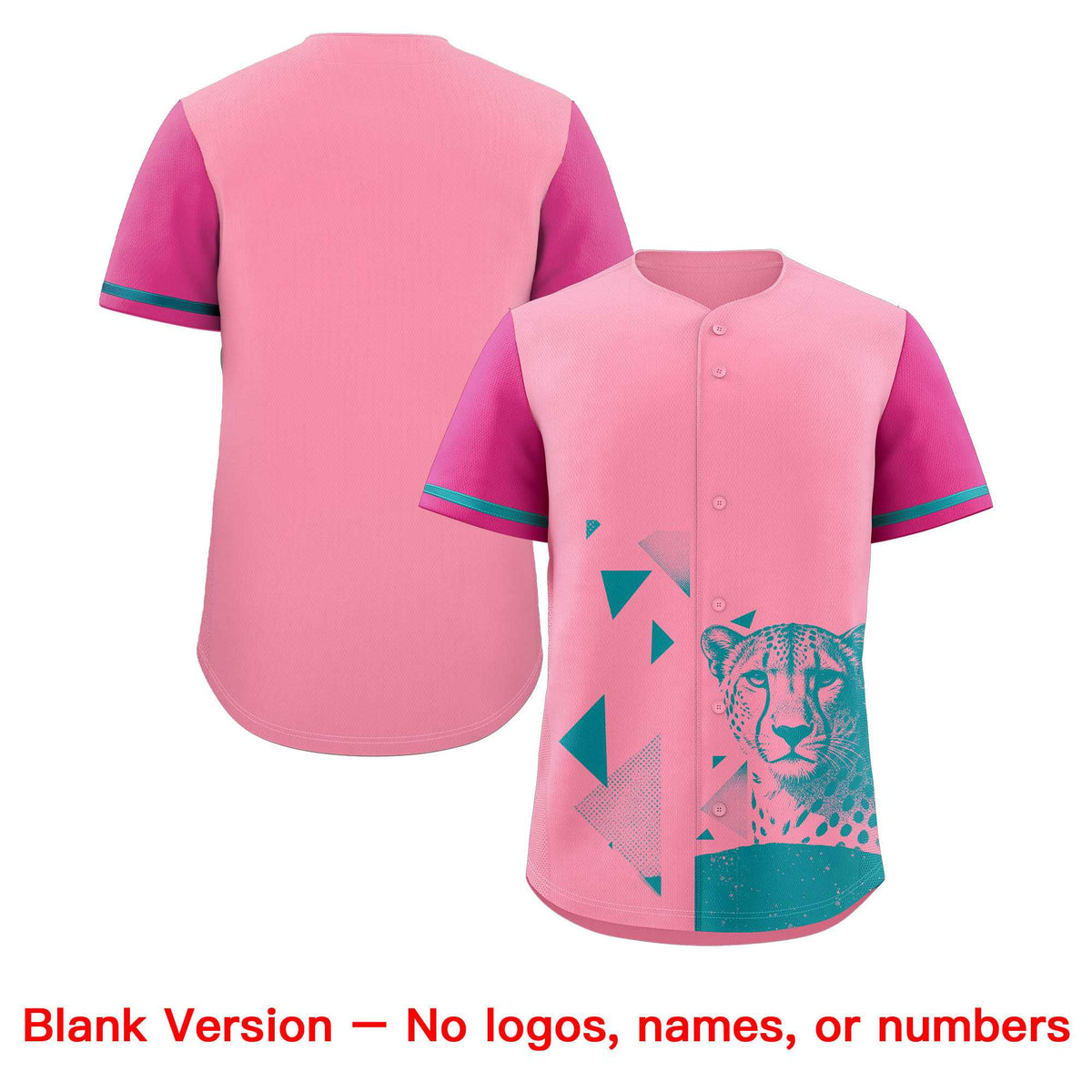 Custom Rose Red Light Pink Raptor Series Raglan Sleeves Breathable Baseball Jersey |KXKSHOP