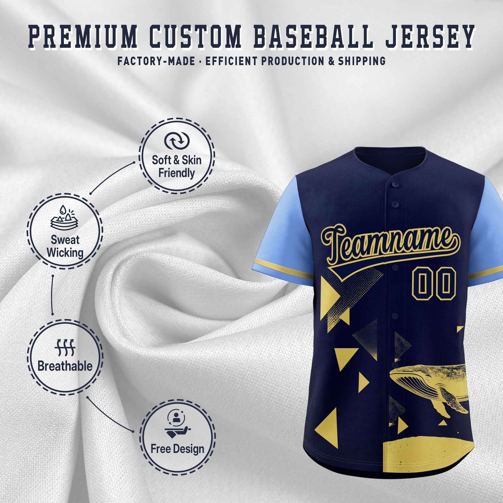 Custom Light Blue Navy Raptor Series Raglan Sleeves Casual Sports Baseball Jersey |KXKSHOP